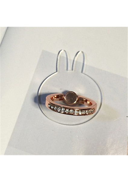 H Tarzı Şeffaf Cep Telefonu Tutucu Yüzük Evrensel Kedi Ayı Yıldız Desteği Parmak Yüzük Tutucu iPhone Için Celular Standı (Yurt Dışından) fırsatları