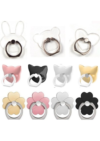 No.7 Tarzı Derece Fare Şekli Parmak Yüzük Soketi Cep Telefonu Tutacağı iPhone Için Oneplus Soketi Için Stand Tüm Smfor Telefonları Için (Yurt Dışından) modelleri