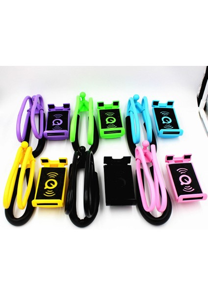 No.6 Tarzı Cep Telefonu Tutacağı Asılı Boyun Tembel Cep Telefonu Montaj Aksesuarları Ayarlanabilir 360 Derece Telefon Tutacağı iPhone Için Stand (Yurt Dışından) fırsatları