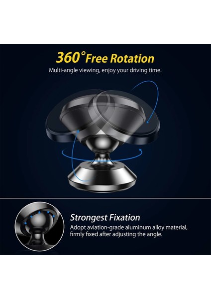 Altın Tarzı Manyetik Araç Telefonu Tutacağı Evrensel 360 Döndürme Güçlü Mıknatıslı Telefon Araç Tutacağı Pano Için Montaj Tüm Telefonlara Uygun (Yurt Dışından) modelleri