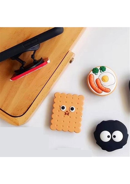 E Stili Katlanabilir Cep Telefonu Braketi Sevimli Hayvan Soketi Hava Yastığı Telefon Yumurta Parmak Yüzük Tutucu Telefon Tutucular Montaj Telefon Kılıfı Için Standı (Yurt Dışından) modelleri