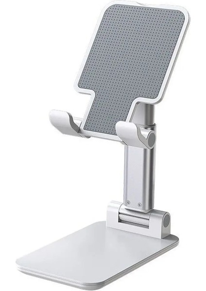 Beyaz Stil Evrensel Masaüstü Cep Telefonu Tutucu Standı IPhone IPad Ayarlanabilir Tablet Katlanabilir Extendtable Cep Telefonu Masa Standı Tutucu (Yurt Dışından)