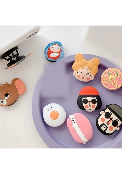 P Stili Kedi Fare Kurabiye Cep Telefonu Standı Tutucu Dönebilen Telefon Soketi Akıllı Telefonlar Katlanır Cep Soketi Masaüstü Stand Braketi (Yurt Dışından) fiyatları