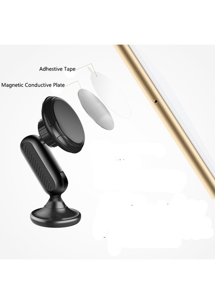 Siyah Stil Yaratıcı Tasarım Yüksek Li Ürün Evrensel Dönebilen Manyetizma Evrensel Telefon Için Araç Telefonu Tutacağı (Yurt Dışından) fiyatları
