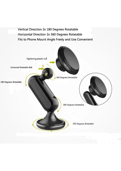 Siyah Stil Yaratıcı Tasarım Yüksek Li Ürün Evrensel Dönebilen Manyetizma Evrensel Telefon Için Araç Telefonu Tutacağı (Yurt Dışından) fırsatları