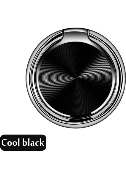 Siyah Metal Daire Stili T Derece Döndürme Tutucu Parmak Yüzük Cep Telefonu Standı Tutucu iPhone x 7 Xs Max Case 6 Tüm Akıllı Araç Telefonu Tutucu 8 (Yurt Dışından)