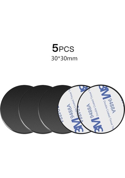 5 Adet Siyah 30X30 Tarzı Etiket Metal Plaka Disk Demir Levha Mıknatıs Cep Telefonu Tutucu Için Manyetik Araç Telefonu Standı Sahipleri Için (Yurt Dışından)