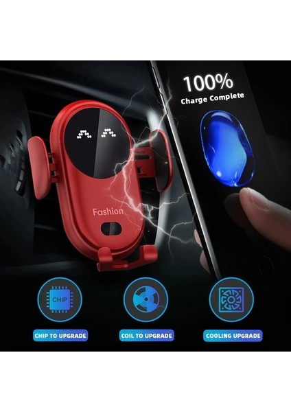 Vantuz Tarzı S11 Qi Otomatik Sıkma 10W Kablosuz Şarj Araç Telefonu Tutucu Akıllı Kızılötesi Sensör Hava Firar Montaj Cep Telefonu Standı Tutucu (Yurt Dışından) fırsatları