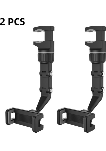 2 Adet Gri Stil Araba Dikiz Aynası Montaj Telefon Tutucu Evrensel Dikiz Aynası Telefon Gps Tutucu Klip Inç Cep Cep Telefonu Için Standı (Yurt Dışından)