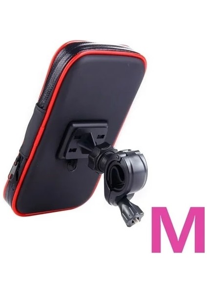 Kırmızı M Stili Bisiklet Motosiklet Telefon Tutucu Stand W Yükseltme Su Geçirmez Kılıf Çanta iPhone 12 Için Pro Max Bisiklet Gidon Montajı Suporte Celular (Yurt Dışından)