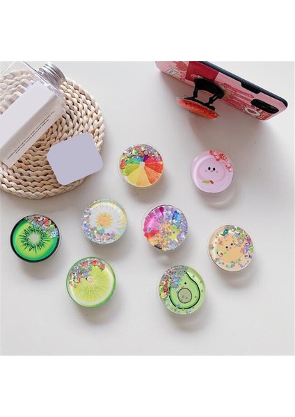 H Tarzı Bataklık Meyveleri Gökkuşağı Genişleyen Stand Montaj Telefon Soketi Katlama Mobil Akıllı Telefonlar Cep Masaüstü Braketi Telefon Standı Tutacağı (Yurt Dışından) indirimleri