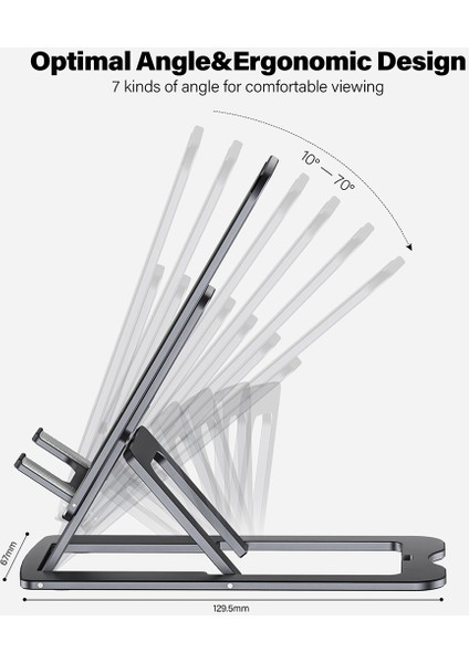 Gümüş Tarzı Metal Masaüstü Tablet Tutacağı Masa Hücresi Katlanabilir Destek Masasını Uzatın Cep Telefonu Stander Rafı iPhone iPad Için Ayarlanabilir (Yurt Dışından)