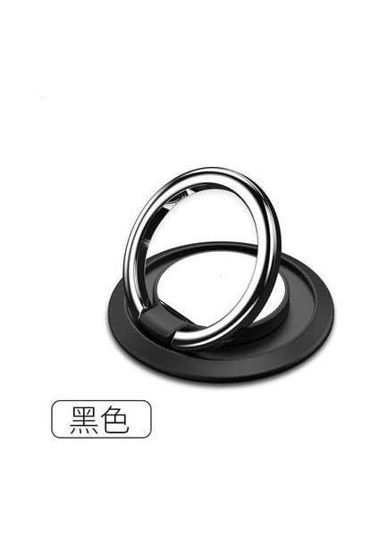 A32-SIYAH Stil Lüks Metal Cep Telefonu Soket Tutucu Evrensel 360 Derece Döndürme Parmak Yüzük Tutucu Manyetik Araba Braketi Aksesuarları Standı (Yurt Dışından)