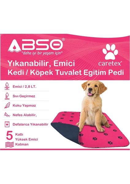 4 Katlı Yıkanabilir Emici Köpek Pedi Bordo Pati Baskılı ( 100X100 Cm.) fiyatları