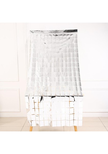 Gümüş Pötikare Metalize Arka Fon 100X200CM