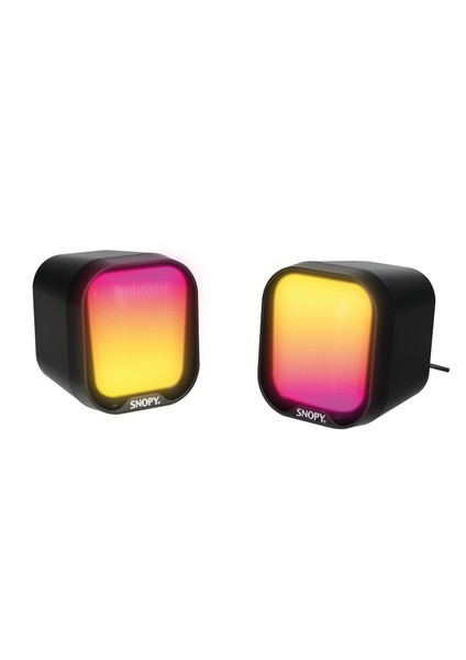 SN-87U 2.0 Mini Rgb Işıklı 2WX2CH Siyah USB Gaming Speaker Hoparlör