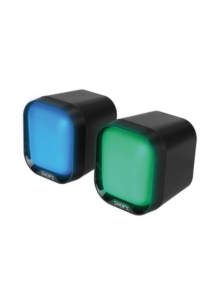 SN-87U 2.0 Mini Rgb Işıklı 2WX2CH Siyah USB Gaming Speaker Hoparlör