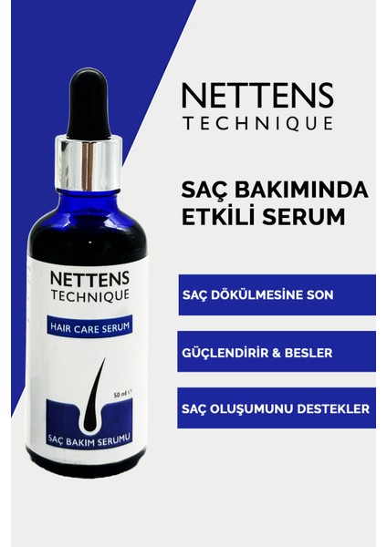 Hair Saç Bakım Serumu 3'Lü Saç Bakım Serum Seti Dermaroller Dökülmüş Saçlara Özel Saç Çıkaran Serum