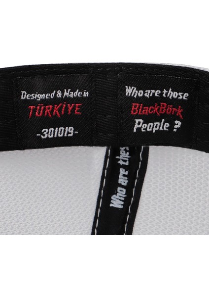 V2 Trucker 7 Seven - 2 Kod Logolu Unisex Siyah-Beyaz Cordura Kumaş Şapka (Cap)