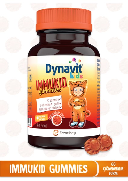 Kids Immukid Gummies 60 Adet Portakallı