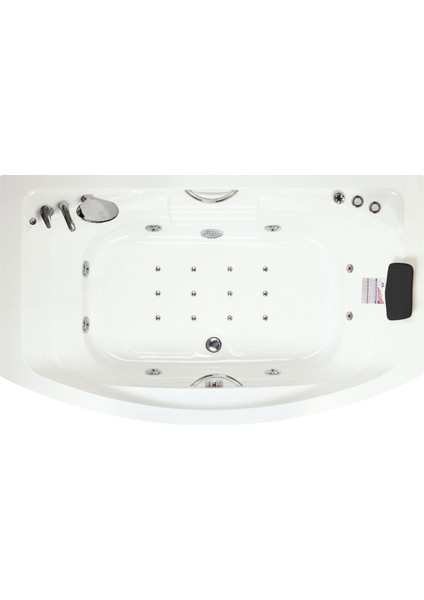Beverly Hılls Jakuzi 170x100x80 H: 55 Rest Hidromasaj Sistemli Küvet (Gövde + Metal Ayak + 4 Yön Panel)