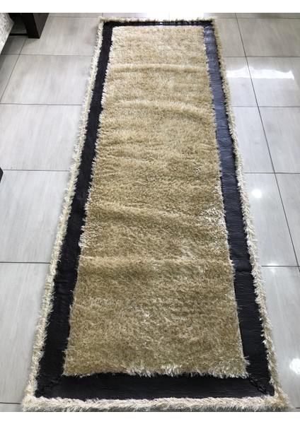 Simli Deri 100X300 Sarı Derili Simli Yolluk 3 Metre !