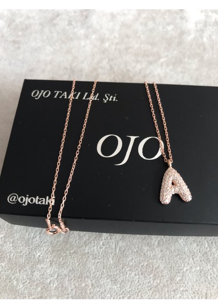 Zirkontaş A Harf Gümüş Kolye BEST00040