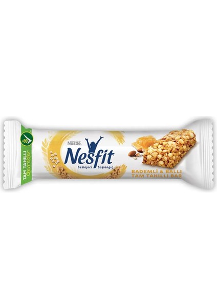 Nesfit Ballı Badem Tam Tahıllı Bar 23,5 gr 16 Lı