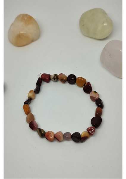 Mokait Jasper Amorf Natürel Doğaltaş Bileklik