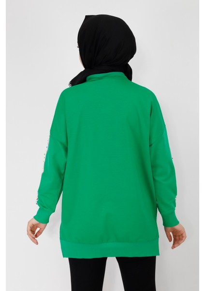 23009 Kolları Nakış Detaylı 2 Iplik Sweatshirt fiyatları
