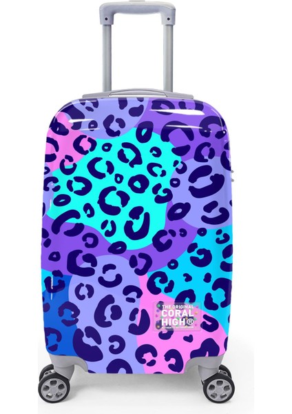 Leopar Desenli Kabin Boy Valiz (50CM) 16542