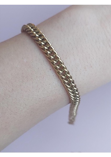 Çelik Örgü Gold Bileklik (16-20 Cm) fiyatları