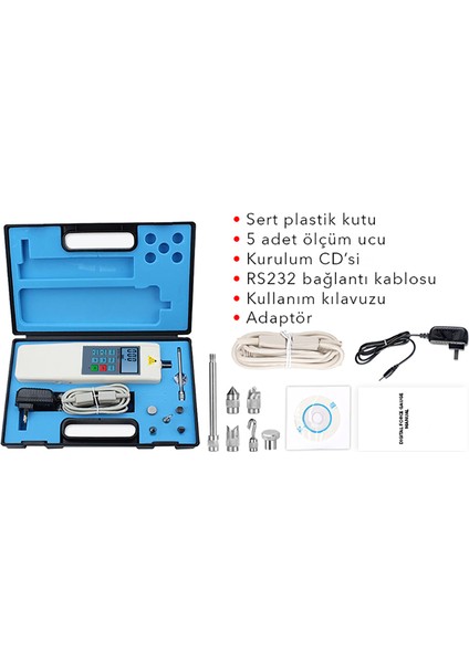Hf 500 Elektronik Dijital Dinamometre (500 Newton'a (50 Kg) Kadar Ölçüm Yapabilen)