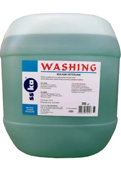 Elde Bulaşık Yıkama Deterjanı / Ekstra Yağ Çözücülü Limon Esanslı - 30 Kg.