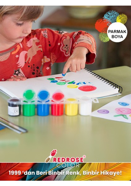 Turkuaz Parmak Boyası 500GR Yıkanabilir, En-71 Sertifikalı, Toksik Içermez, Çocuk Okul Kreş Için fırsatları