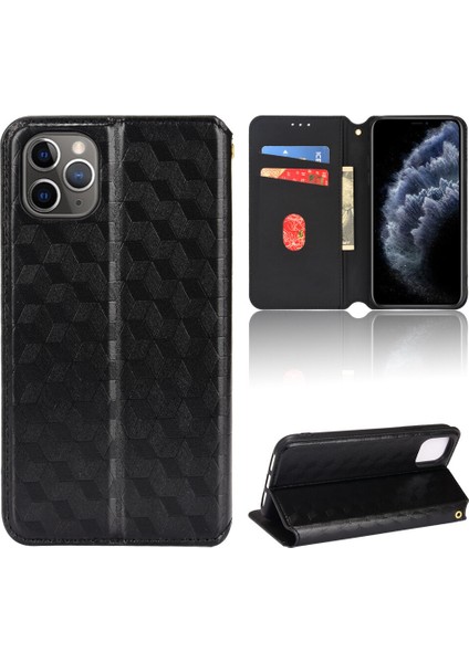Apple iPhone 11 Pro Max Cüzdan Hakiki Deri Darbeye Dayanıklı Tpu Kılıf Standı Dayanıklı Flip Kitap Katlanır (Yurt Dışından)