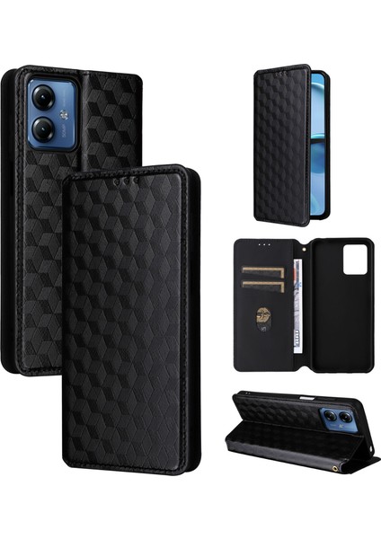 Motorola Moto G14 4g Cüzdan Hakiki Deri Darbeye Dayanıklı Tpu Kılıf Standı Dayanıklı Flip Kitap Katlanır (Yurt Dışından)