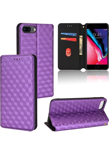 Apple iPhone 7 Plus/8 Plus Cüzdan Hakiki Deri Darbeye Dayanıklı Tpu Kılıf Standı Dayanıklı Flip Kitap Katlanır (Yurt Dışından)