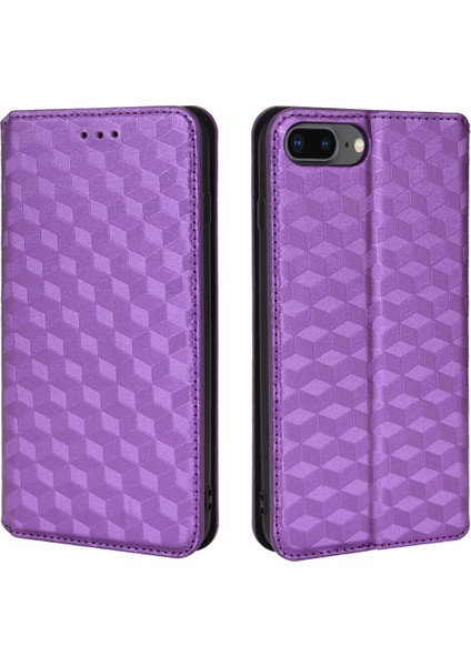 Apple iPhone 7 Plus/8 Plus Cüzdan Hakiki Deri Darbeye Dayanıklı Tpu Kılıf Standı Dayanıklı Flip Kitap Katlanır (Yurt Dışından)