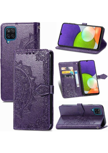 Samsung A22 4g Zarif Desen Darbeye Kapak Kapak Deri (Yurt Dışından)