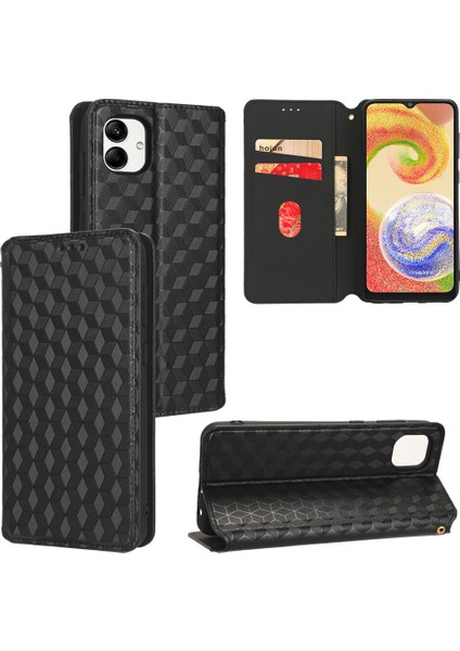 Samsung Galaxy A04 4g Cüzdan Hakiki Deri Darbeye Dayanıklı Tpu Kılıf Standı Dayanıklı Flip Kitap Katlanır (Yurt Dışından)