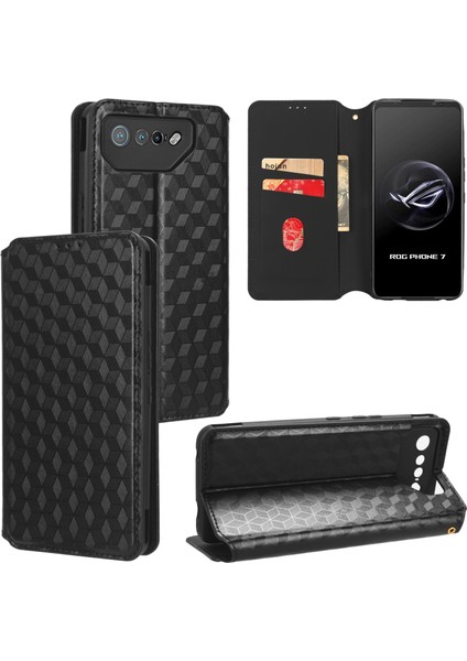 Asus Rog Phone 7 Cüzdan Hakiki Deri Darbeye Dayanıklı Tpu Kılıf Standı Dayanıklı Flip Kitap Katlanır (Yurt Dışından)