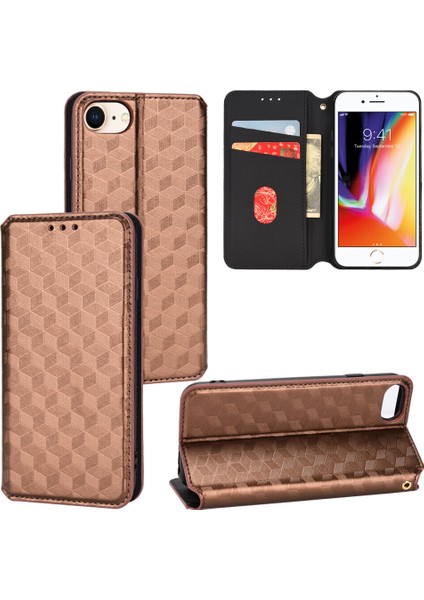 Apple iPhone 7/8/se2/se3 Cüzdan Hakiki Deri Darbeye Dayanıklı Tpu Kılıf Standı Dayanıklı Flip Kitap Katlanır (Yurt Dışından) fiyatları