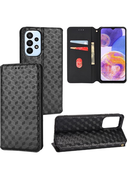 Samsung Galaxy A23 4g Cüzdan Hakiki Deri Darbeye Dayanıklı Tpu Kılıf Standı Dayanıklı Flip Kitap Katlanır (Yurt Dışından)