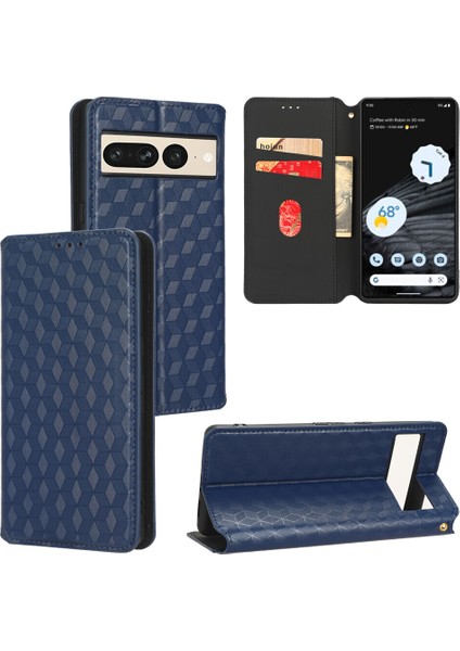 Google Pixel 7 Pro Cüzdan Hakiki Deri Darbeye Dayanıklı Tpu Kılıf Standı Dayanıklı Flip Kitap Katlanır (Yurt Dışından)