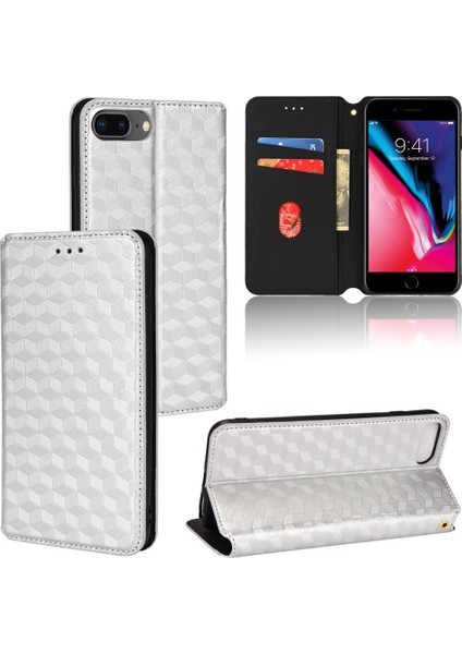 Apple iPhone 7 Plus/8 Plus Cüzdan Hakiki Deri Darbeye Dayanıklı Tpu Kılıf Standı Dayanıklı Flip Kitap Katlanır (Yurt Dışından)