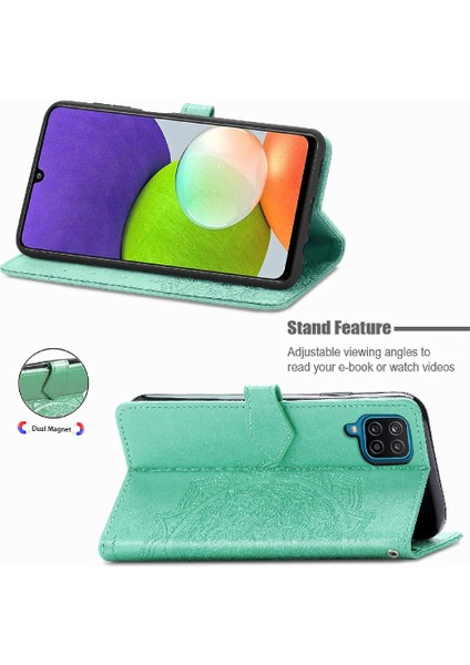 Samsung A22 4g Zarif Desen Darbeye Kapak Kapak Deri (Yurt Dışından)