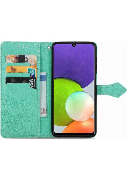 Samsung A22 4g Zarif Desen Darbeye Kapak Kapak Deri (Yurt Dışından)