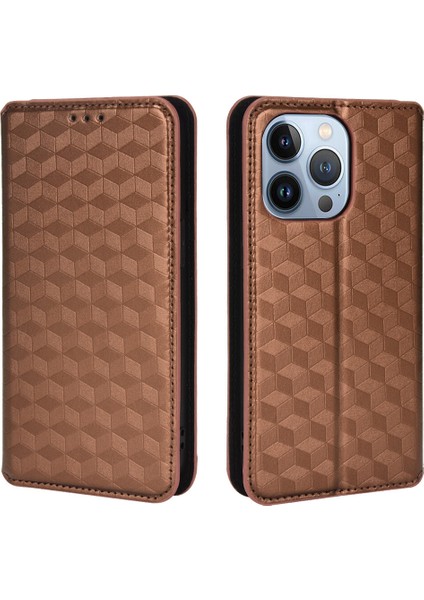 Apple iPhone 13 Pro Max Cüzdan Hakiki Deri Darbeye Dayanıklı Tpu Kılıf Standı Dayanıklı Flip Kitap Katlanır (Yurt Dışından)