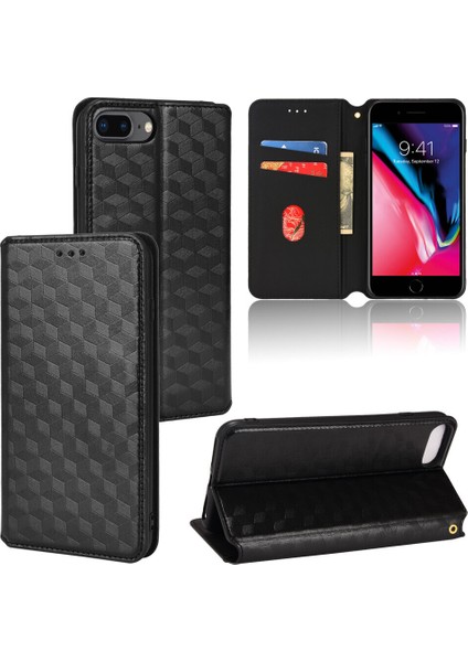 Apple iPhone 7 Plus/8 Plus Cüzdan Hakiki Deri Darbeye Dayanıklı Tpu Kılıf Standı Dayanıklı Flip Kitap Katlanır (Yurt Dışından)